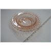 Image 2 : Pink Depression Glass Button Bows Hole dish