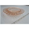 Image 3 : Pink Depression Glass Button Bows Hole dish