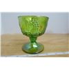 Image 3 : Green Indiana Carnival Glass  Cream and Sugar set with Tray