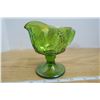 Image 4 : Green Indiana Carnival Glass  Cream and Sugar set with Tray