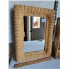 Image 2 : Nice wicker mirror and wall shelf.
