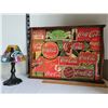 Image 1 : Coca-Cola candle lamp & wooden serving tray.