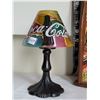 Image 2 : Coca-Cola candle lamp & wooden serving tray.