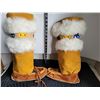 Image 6 : Moose hyde, beaded mukluks. Size appox. Ladies 7-9