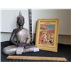Image 1 : Buddah statue & hard cover spiritual book “Bhagavad-gita”