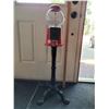 Image 1 : Metal & glass gumball machine on metal stand. 36” tall.