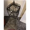 Image 2 : Ornate metal plant stand with removable top and legs.