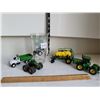 Image 1 : John Deere Die-cast toys and large drink glass.