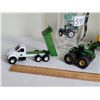 Image 2 : John Deere Die-cast toys and large drink glass.