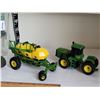 Image 3 : John Deere Die-cast toys and large drink glass.
