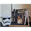 Image 1 : Star Wars collection. Book, Action figures &  bucket.  See details..