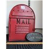 Image 1 : Tin replica mailbox. Wall mount or standing. Cast iron Junk sign.