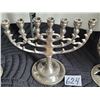 Image 3 : Vintage metal menorah candle set