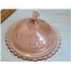 Image 5 : Vintage clear and pink depression glass pieces.
