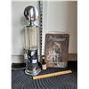 Image 1 : Gas pump drink dispenser & man cave tin sign.
