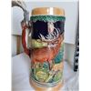 Image 6 : Vintage ornate German beer stein & unique glass stein.