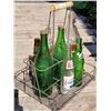 Image 2 : Old milk bottle carrier with vintage pop bottles.