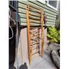 Image 4 : Vintage wooden folding clothes rack.