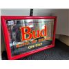 Image 5 : Portable electric Bud Beer Sign. Lights up nice, some damage.