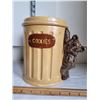Image 1 : !970's cookie jar of Bear climbing garbage can.