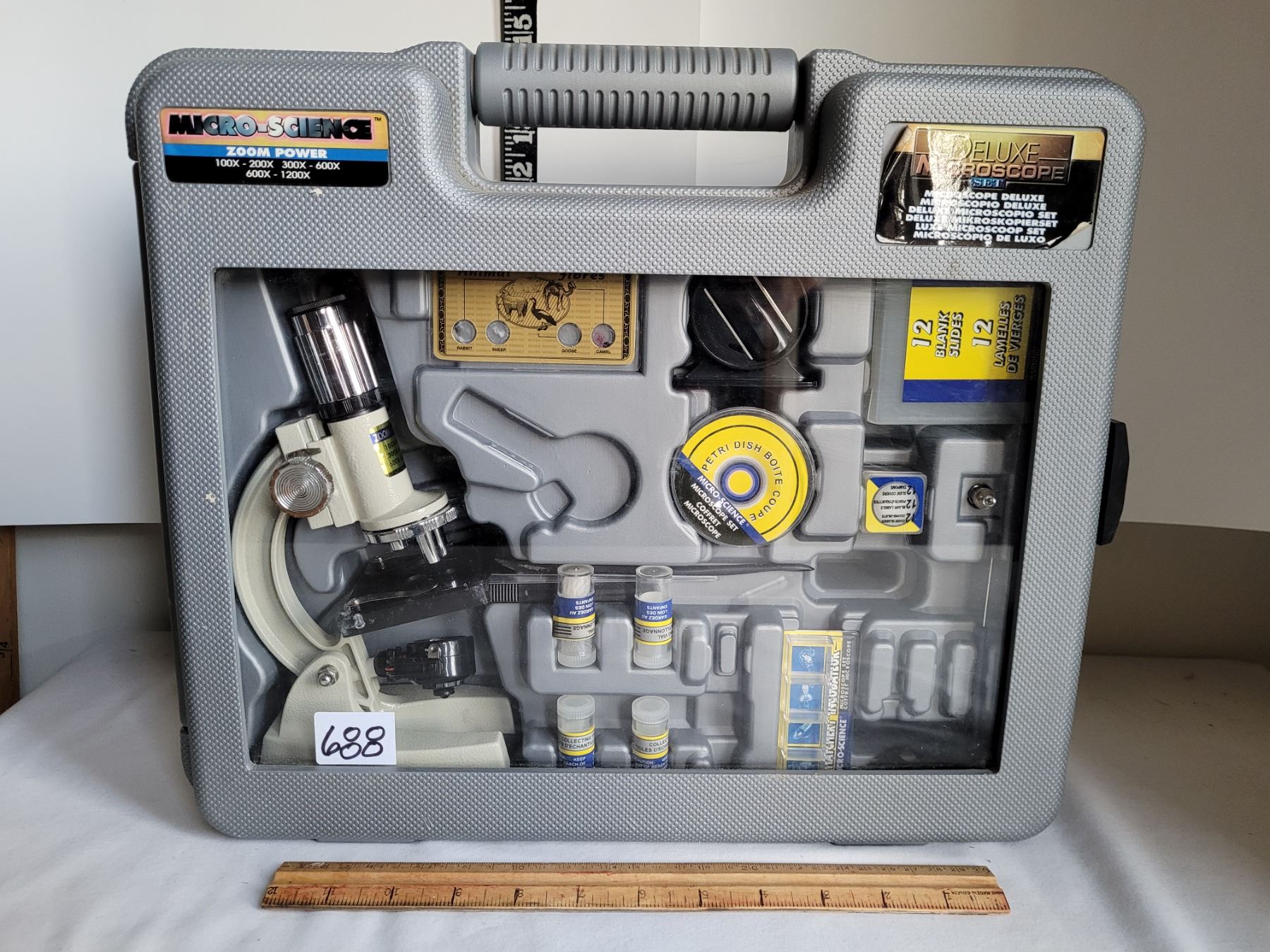 Micro science deluxe microscope kit complete. - Schmalz Auctions