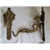 Image 2 : Vintage chinese mud man and brass dragon shelf hooks.