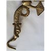 Image 5 : Vintage chinese mud man and brass dragon shelf hooks.