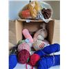 Image 1 : Box of assorted colored yarn.