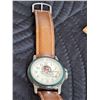 Image 4 : Vintage Timex clock. (working) Tasmanian Devil watch on a leather strap.