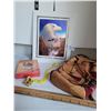 Image 1 : Native foil eagle,Happy Hearts card game, small leather backpack & beaded moccasin neck ware.