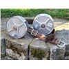 Image 1 : 2 Ideal tie wire reels on heavy leather belt.