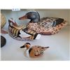 Image 2 : Duck collection. Lg. Wood & reed duck, 3 wood, 2 plastic.
