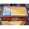 Image 7 : Wood & glass cigar humidor/ display cabinet. Sign & Trump cigar case