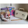 Image 8 : Lot of Barbie dolls, case, tote of clothes and accessories.