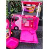 Image 4 : Lot of Barbie vehicles. Car camper & plane. Incomplete.