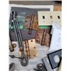 Image 5 : Lot of hardware: hinge, turn buckle, doorknobs, switch plates, clothes line reels, Etc.