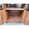 Image 3 : 1970's stereo component cabinet    on castors. Spring close doors, record rack. 39”H X 20 3/4”W  X 1