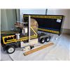 Image 10 : Handmade Semi truck. Light in cab & trailer. Front on/off switch. 33” total length, 11” high
