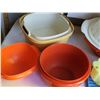 Image 2 : Lot of vintage Tupperware. Bowls, Cups, Jelly Mold, lids .