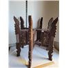 Image 1 : Vintage, rare & unique. India made coffee/tea foldable table base. Ornate carved wood, 6 legs, folds