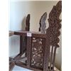Image 4 : Vintage, rare & unique. India made coffee/tea foldable table base. Ornate carved wood, 6 legs, folds