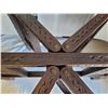 Image 6 : Vintage, rare & unique. India made coffee/tea foldable table base. Ornate carved wood, 6 legs, folds
