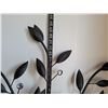 Image 3 : Metal art tree, leaves wall decor. Vintage wall flower pot holder.