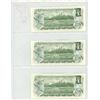 Image 2 : Lot of 3 Consecutive Serial Number 1973 $1 notes. Crow-Bouey signatures. BCT Prefix. BC-46b. Gem Unc