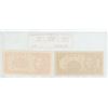 Image 2 : Lot of 2 Chinese banknotes. Hainan Bank. 1949 2 cents S-1452, 1949 5 cents S-1453. Both depict Sun Y