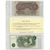 Image 1 : Great Britain. Lot of 2 British notes. 1948-1960 10 Shillings P-366 VG and 1960-1977 1 Pound P-372c 