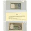 Image 1 : India (British). Lot of 2 World War II notes, both depicting King George VI. 1940 1 Rupee P-25d VF a