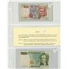 Image 1 : Italy. Lot of 2 Italian inflation notes. 1990 1000 Lire P-1114 F and 1985 5000 Lire P-111f VF.