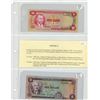 Image 1 : Jamaica. Lot of 2 notes: 1960 50 Cents P-55 VF and 1974-1978 $1 P-24 VF.