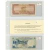 Image 1 : Lebanon. Lot of 2 notes: 1964 1 Livre P-55 F and 1961 5 Livres P-56a VF.